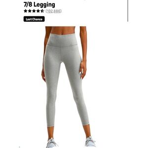 Fabletics Grey Heather High-Waisted Define Powerhold Leggings